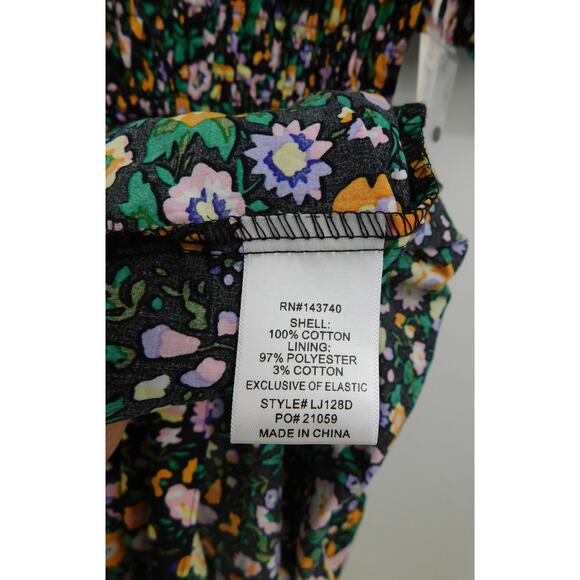 NWT Hyacinth House Black Multi Floral Smocked Samantha Midi Dress Size Small - Picture 5 of 7